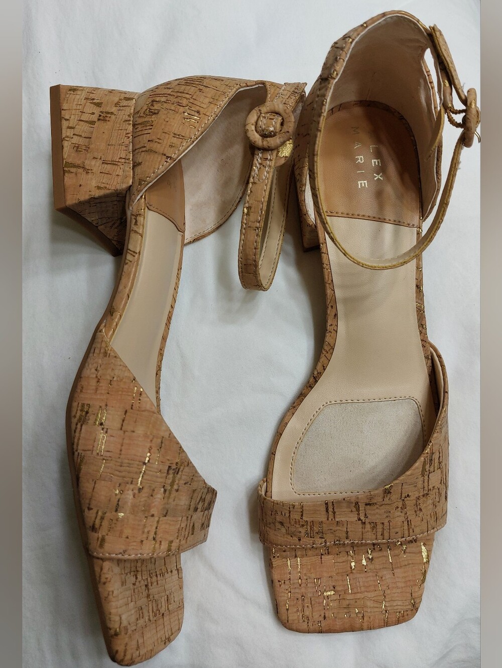 Alex Marie- Cork Wedge Sandals . Sz 9.